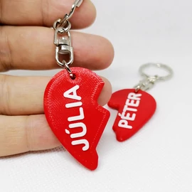 Custom 3D Printed Gifts for Couples - Heart Keychain