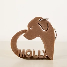 Custom 3D Printed Gift - Dog Keychain with Name