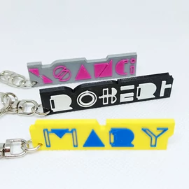 Name Keychain - custom 3D printed
