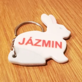 Custom Rabbit Keychain - 3d printed