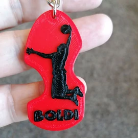 Basketball Player Keychain with Name