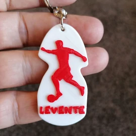 Footballer Keychain with Name