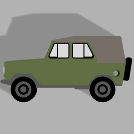Egyedi autós kulcstartó "UAZ-469" - (53x27x5 mm) - Multicolor, kompozit por