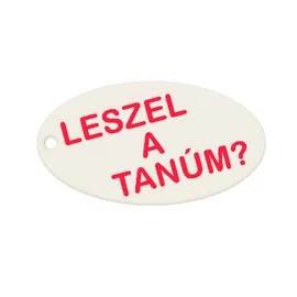 Egyedi kulcstartó "Leszel a tanúm" - (55x30x4 mm) - Multicolor, kompozit por - fehér/piros