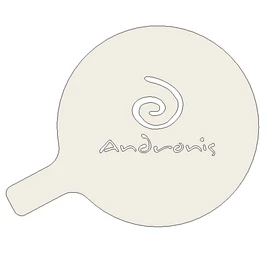 Custom Cappuccino, Coffee Stencil Set 2 pcs, "Andronis" , PLA, plastic, 100 mm