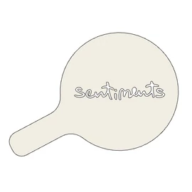 Egyedi céglogós "Sentiments" cappuccino és kávé szóró, PLA, műanyag, 95 mm