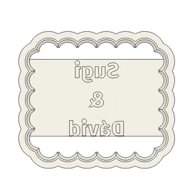 Custom Cookie Cutter, "Sugi&Dávid", 63x54x10 mm - PLA, plastic
