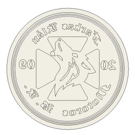 Egyedi sütemény kiszúró és nyomda, "Farkas Klán", 75x9 mm - PLA, műanyag 