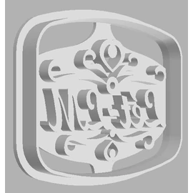 Egyedi sütemény kiszúró "Lét-LM"  - 84 x 64 x 8 mm - PLA, műanyag