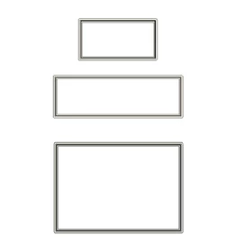 Egyedi téglalap sütemény kiszúró szett, 3 db (23x16; 23x7; 14x7 cm) - PLA, műanyag