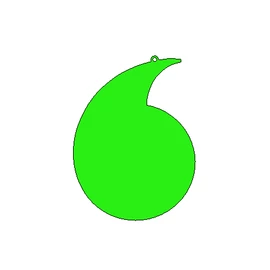 Egyedi kulcstartó "Speechmark" (100x75x4 mm) - PLA - műanyag