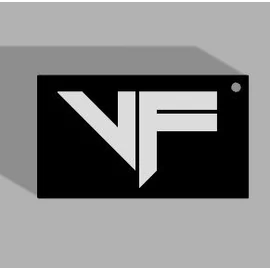 Custom Keychain "VF" - (50x29x5 mm) - Multicolor - composite powder - black-white