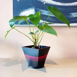 Morpho decoration flower pot, medium, bioplastic, 3D printed