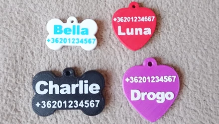 Dog tag with 3D printing – they will find you even if there is no chip reader nearby!