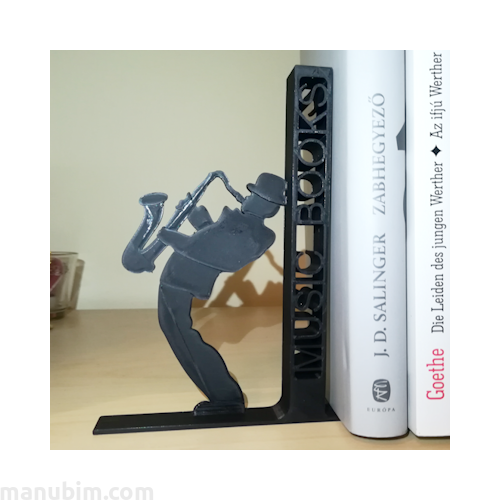 Saxophone Bookend - 3D printed