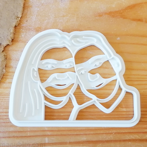 Couple Custom Face Cookie Cutter from photo - 3D printed