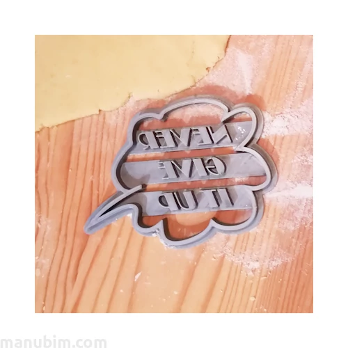 Speech Bubble Cookie Cutter with Custom Text - 3d printed