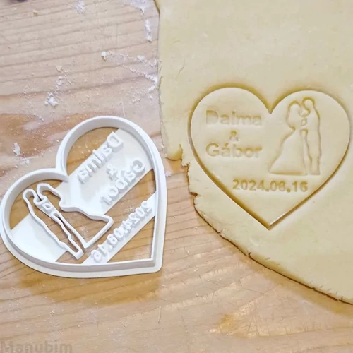 Lovers Cookie Cutter with Custom Text option- 3D printed