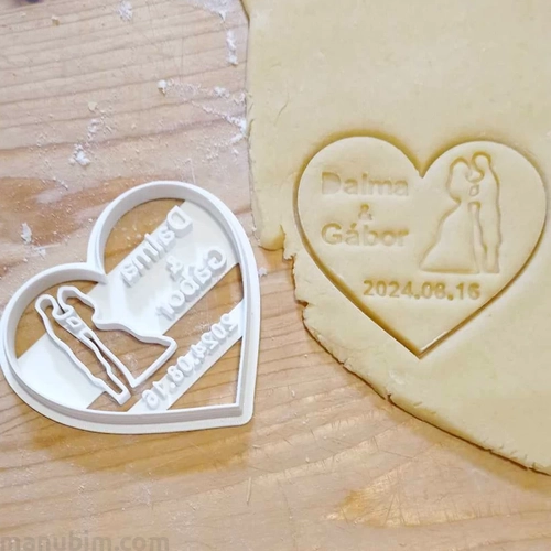 Lovers Cookie Cutter with Custom Text option- 3D printed