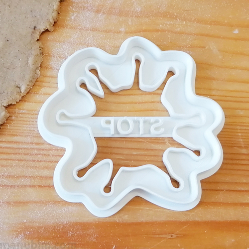Stop Virus Cookie Cutter - 3D printed