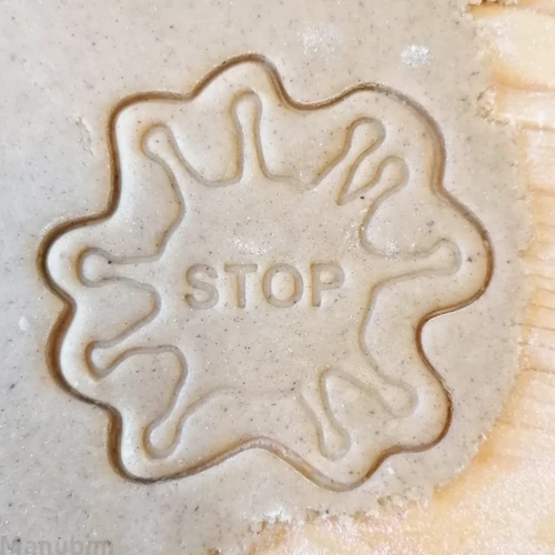 Stop vírus sütikiszúró forma