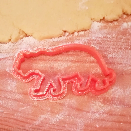 Tiger Cookie Cutter with Custom Text - 3d printed