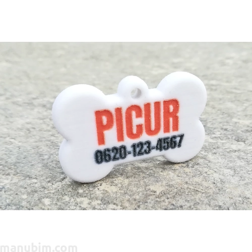 Custom Dog Tag with Name, phone number - 3D printed