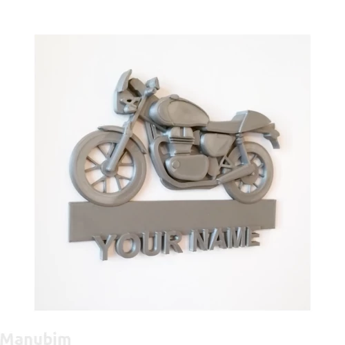 Motorbike Custom Door Plate - 3D printed gift