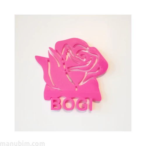 Custom Flower Door Plate - 3D printed