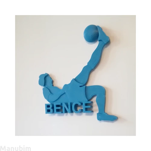 Footballer Custom Door Plate - 3D printed