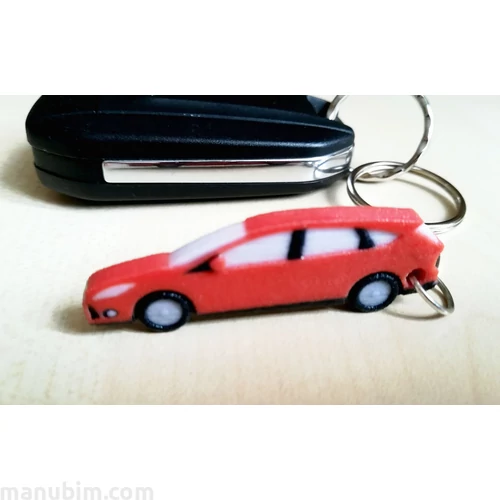 3D Printed Keychain - Ford Focus