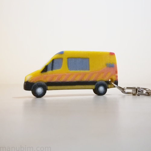 3D Printed Key Ring - Ambulance
