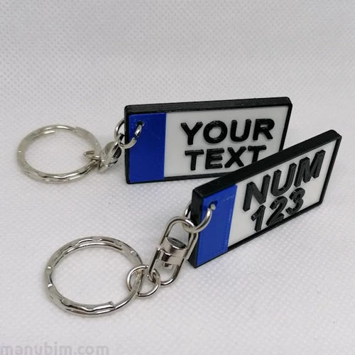License Plate Keychain with custom text