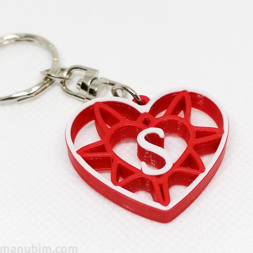 Custom 3D Printed Gift - Heart Shaped Keychain