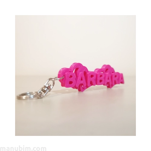 Custom 3D Printed Gift - Name Keychain with Hearts