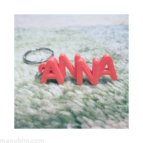 Anna Keychain - 3D Printed Gift