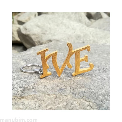 Metal Monogram Keychain - custom 3d printed