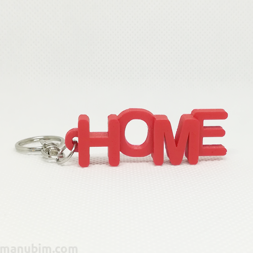 Letter Keychain - HOME