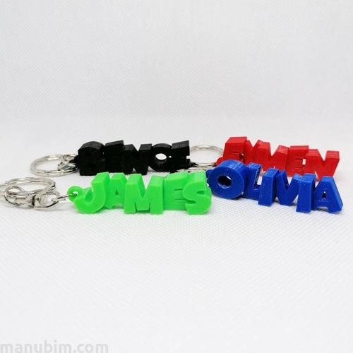 Name Keychain - custom 3D printed
