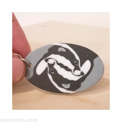 Badger Pair Keychain