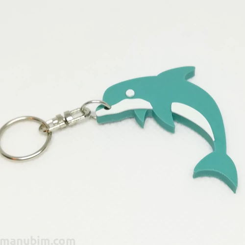 Delfines kulcstartó