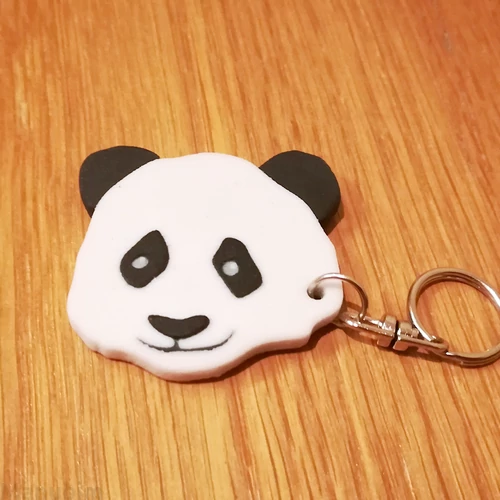 Panda Keychain with Custom Text option - 3D printed gift