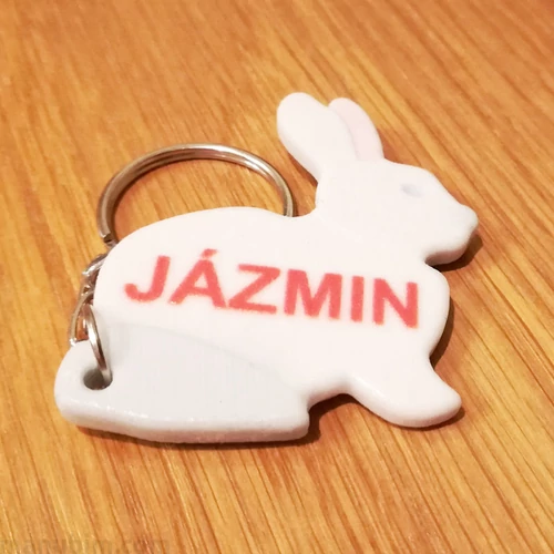 Custom Rabbit Keychain - 3d printed