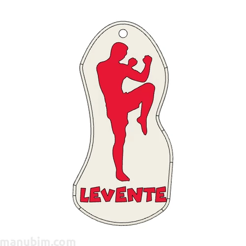 Thai Boxing Keychain with Name
