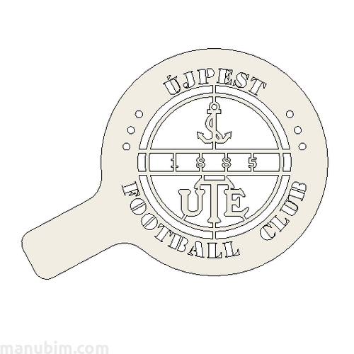 3D printed Custom Logo UTE1, Cappuccino, Coffee Stencil, PLA, plastic