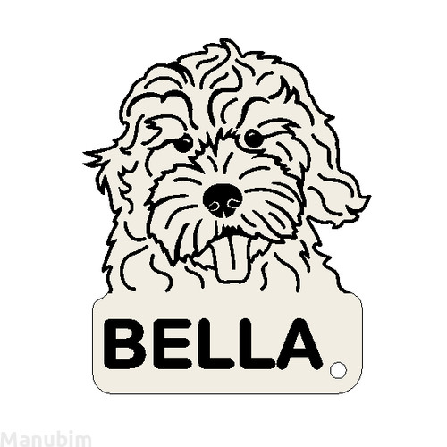 goldendoodle keychain