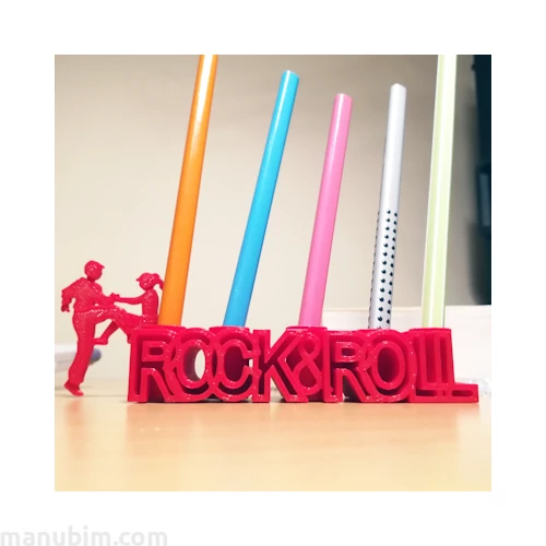 RockAndRoll Pencil Holder - 3D printed