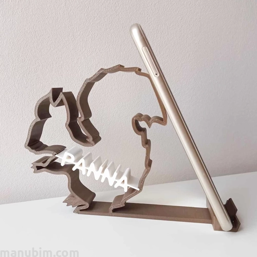 Squirrel Shaped Phone Holder with Personalised Text - 3D printed